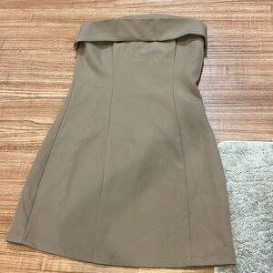 Boohoo Bandeau Tailored Mini Dress